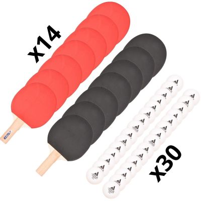 9. JOOLA TABLE TENNIS SET IN BAG 14 RACKETS 30 BALLS