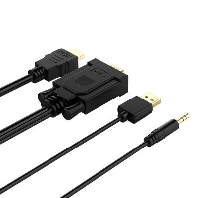 6. Orico XD-VATH VGA and mini jack 3.5 mm to HDMI Full HD 60 Hz cable with USB power 5 m - black