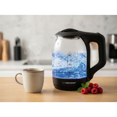 13. Esperanza YUKON EKK025K electric kettle (1500W 1.7l; transparent)