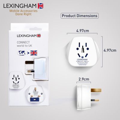 5. LEXINGHAM Universal Travel Adapter WORLD -> UK