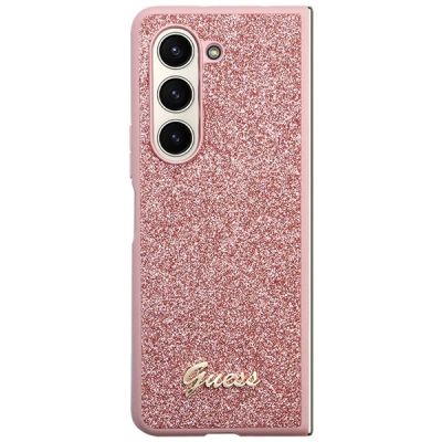 2. Guess Glitter Script case for Samsung Galaxy Z Fold 5 - pink