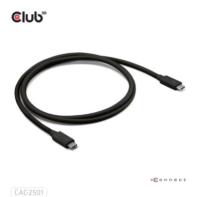 8. CLUB3D CAC-2501 Thunderbolt Cable 1m 120 Gbit/s Black