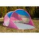 6. SELF-EXPLODING BEACH SCREEN TENT BLUE AND PINK