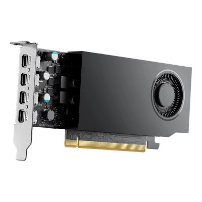 13. PNY NVIDIA A400 4GB GDDR6 64-bit, Low Profile, PCIe 4.0 x8, Single slot, 4 x Mini DisplayPort 1.4a, 50W, LP bracket, 4 x mDP to DP adapter, retial