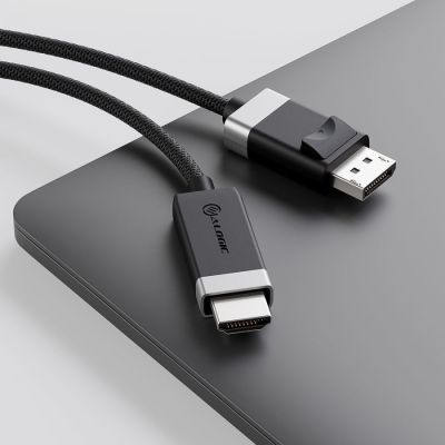 4. ALOGIC FUDPHD2-SGR 2m DisplayPort HDMI Cable Adapter Black, Gray