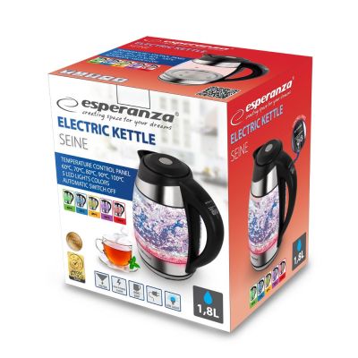 23. Esperanza SEINE EKK026 electric kettle (2200W 1.7l; black)