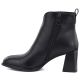 8. Women's black leather high-heeled ankle boots Vinceza 67057