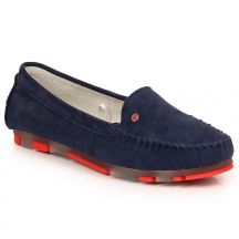 Suede leather loafers Filippo W PAW201D navy blue