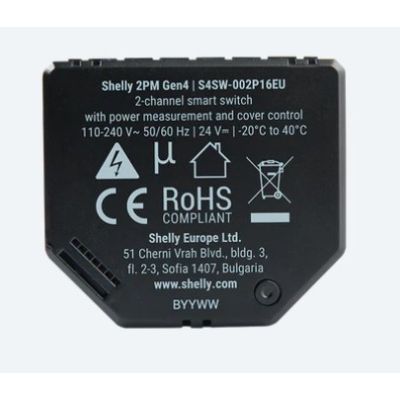 3. Shelly 2PM Gen4 Dual Channel WiFi Energy Meter Controller