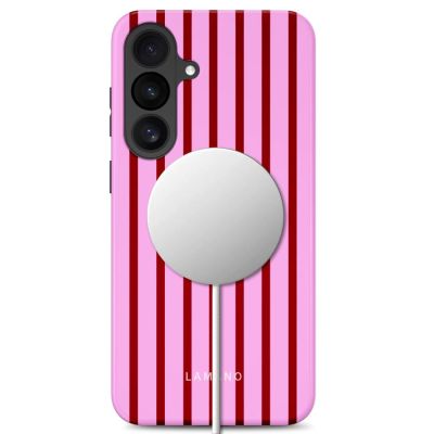 4. Tech-Protect Lamano MagSafe Case for Samsung Galaxy S26 FE – Red-Pink