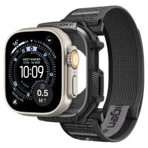 Spigen Rugged Armor case + Spigen Athlex Air band set for Apple Watch Ultra (49 mm) - black-grey