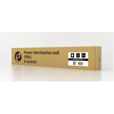 10. GEMBIRD 19" Rack Power Strip PDU EG-PDU-014-FC14, 1U, 16 A, 8 French Sockets, C14 Plug, 3 m Cable