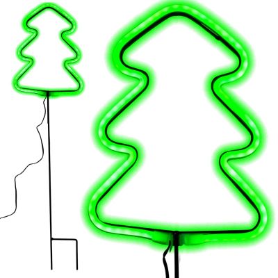 2. NEON CHRISTMAS TREE GREEN 87 LED BATTERY-OPERATED 16x91CM LUCA