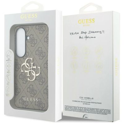 8. Guess 4G Big Metal Logo Case for Samsung Galaxy S26 Plus - Brown