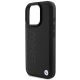 6. BMW Leather Hot Stamp MagSafe iPhone 16 Pro Max Case - Black