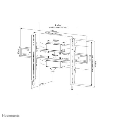 17. Neomounts WL30S-910BL16 TV mount 190.5 cm (75") Black