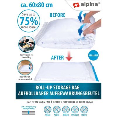 29. VACUUM BAG FOR STORING CLOTHES, BEDDING 60x80cm ALPINA