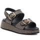 2. Women's black and gold platform sandals Artiker 58C1741