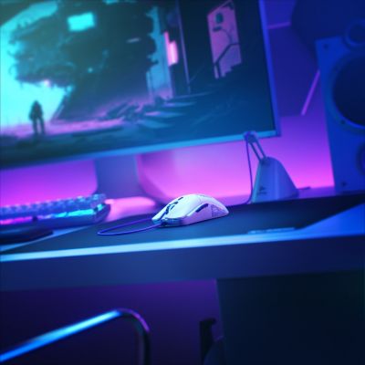 7. GLORIOUS PC MOUSE RACE MODEL O- GAMING WHITE MATTE