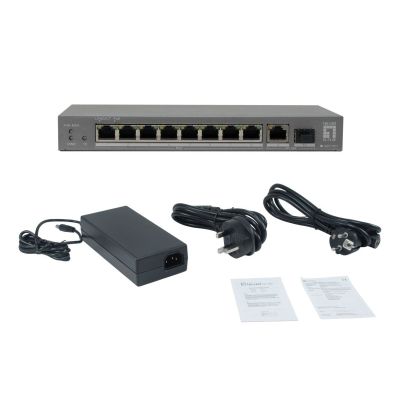 6. LevelOne PoE+Switch 8xGE PoE/1xGE/1xSFP 120W unmanaged.Plastic