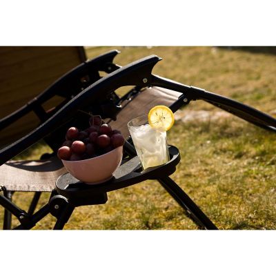 22. FOLDABLE GARDEN DECHAIR WITH CANOPY 173X52/65X110CM BROWN