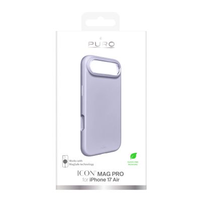 2. Puro Icon Mag Pro Liquid Silicone Case for iPhone 17 Air, MagSafe Compatible, with Camera Protection and Aluminum Buttons - Pink