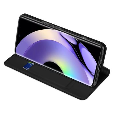 4. Dux Ducis Skin Pro case for Realme 10 Pro+ flip cover card wallet stand black