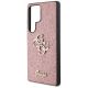 6. Guess Fixed Glitter Big 4G Metal Logo Case for Samsung Galaxy S25 Ultra Pink