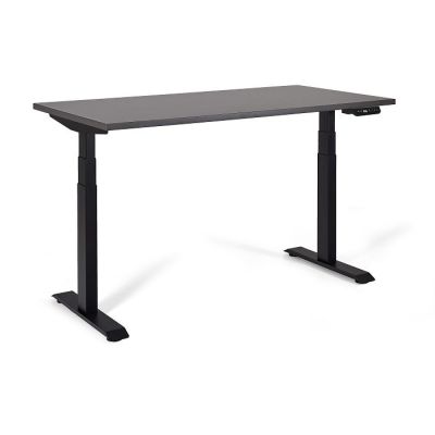 Desk/Table with adjustable height UNIQUE ACTIVE I 14-C103W-B-140-YZ-13 black frame anthracite top, 140X70 cm