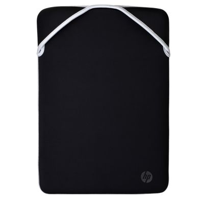 HP Reversible Protective Silver Laptop Sleeve for 15.6" Notebook, Black and Silver 2F2K5AA