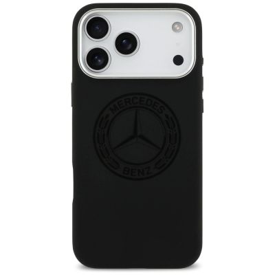 3. Mercedes Silicone Vintage Logo MagSafe Case for iPhone 17 Pro Max - Black