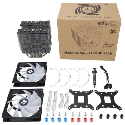 9. Thermalright Phantom Spirit 120 SE ARGB Processor Air Cooler 12cm Black 1 pc.
