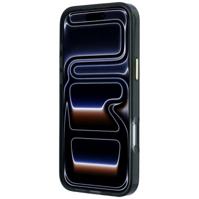 5. Karl Lagerfeld IML Big Signature Resin Metal Frame Case for iPhone 18 Pro Max / 17 Pro Max - Black