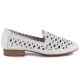 2. Women's leather openwork shoes, white Jezzi OL50-1