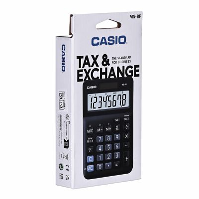 8. Casio MS-8F Office Calculator, 8-digit, 103x147x28.8mm, black