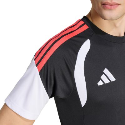 13. Men's adidas Tiro 26 League Jersey black, white, and red KB1357
