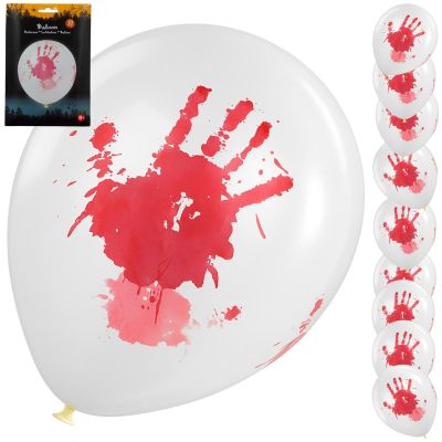 4. HALLOWEEN DECORATIVE BALLOON BLOODY HANDPRINT 10 PCS