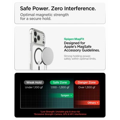 9. Spigen Ultra Hybrid MagSafe Case for iPhone 18 Pro / 17 Pro - Clear Graphite