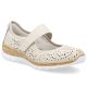 Rieker N4299-60 comfortable women's shoes with openwork velcro in beige