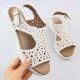 Women's cream openwork elevated sandals Sergio Leone SK-850