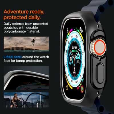 14. Spigen Thin Fit Case for Apple Watch Ultra (49mm) - Black