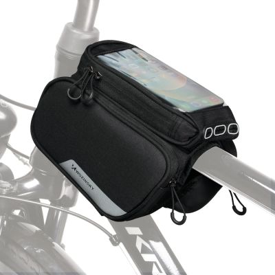 Wozinsky frame bike bag + detachable phone cover up to 6.5 "1.5l black (WBB7BK)