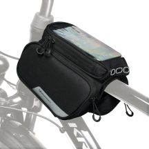 Wozinsky frame bike bag + detachable phone cover up to 6.5 "1.5l black (WBB7BK)