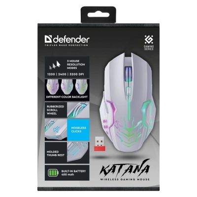 5. DEFENDER MOUSE GM-511 KATANA RF 3200dpi 7P WHITE