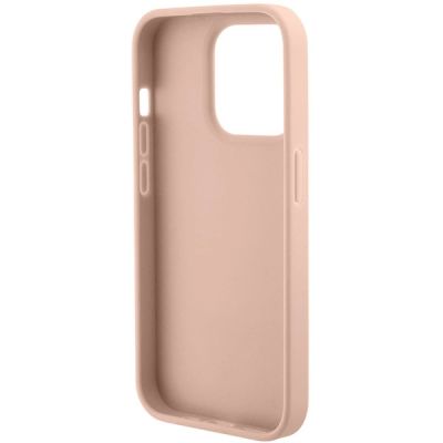 5. Guess Croco Triangle Metal Logo case for iPhone 15 Pro - pink