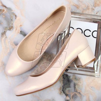 6. Sergio Leone W SK354D beige block pumps