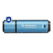 Kingston Technology IronKey Vault Privacy 50 USB Flash Drive 64GB USB Type-A 3.2 Gen 1 (3.1 Gen 1) Black, Blue