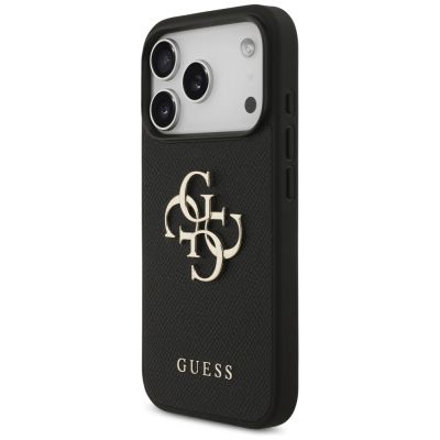 2. Guess Grained Big 4G & Classic Logo case for iPhone 17 Pro - black