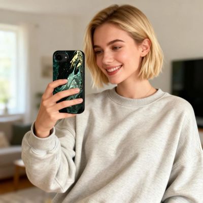 6. Tech-Protect Lamano MagSafe Case for iPhone 16e / 17e - Black and Green