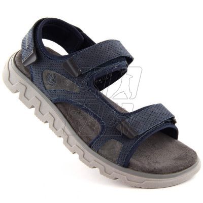 Comfortable Velcro sandals Bugatti M INT1999 navy blue